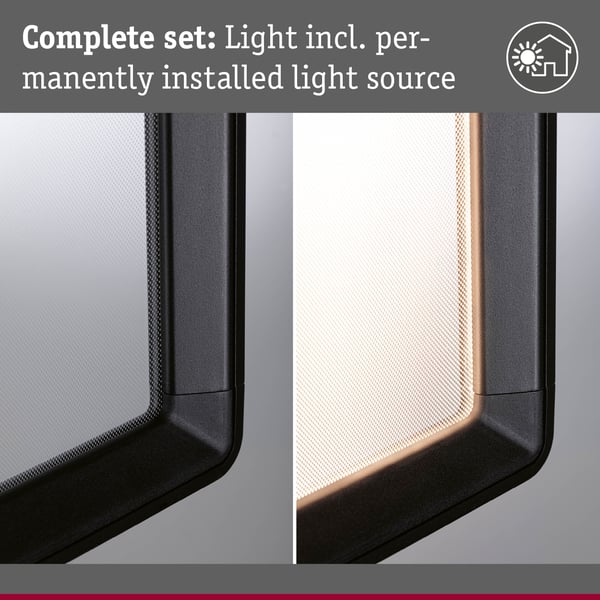 Paulmann LED vägglampa för utomhusbruk Reana IP44 vinkelformad 176x403 mm 3000K 2x3W 2x130lm 230V Antracit Metall