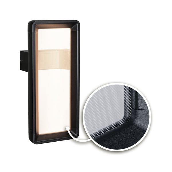 Paulmann LED vägglampa för utomhusbruk Reana IP44 vinkelformad 176x403 mm 3000K 2x3W 2x130lm 230V Antracit Metall