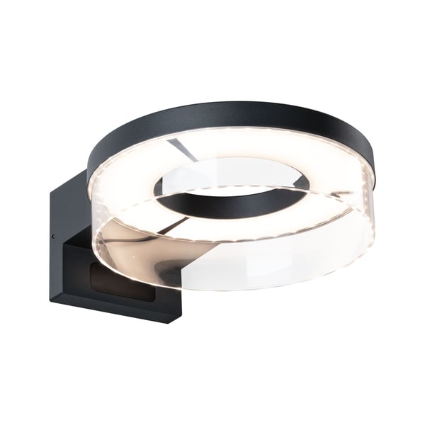 Paulmann LED vägglampa för utomhusbruk Capera IP44 231 mm 3000K 8W / 1,2W 700lm / 0lm 230V Antracit Aluminium