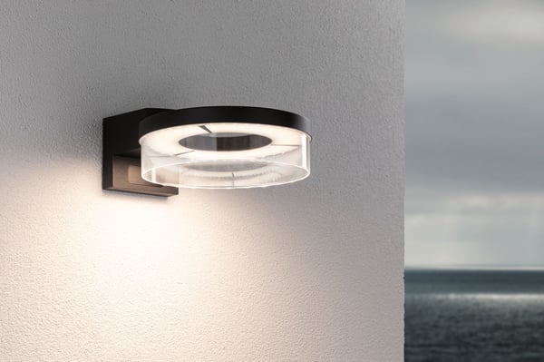 Paulmann LED vägglampa för utomhusbruk Capera IP44 231 mm 3000K 8W / 1,2W 700lm / 0lm 230V Antracit Aluminium