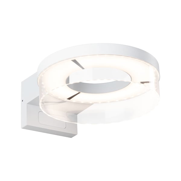 Paulmann LED vägglampa för utomhusbruk Smart Home Zigbee 3.0 Capera IP44 231 mm Tunable Warm 12,5W 800lm 230V Vit Aluminium