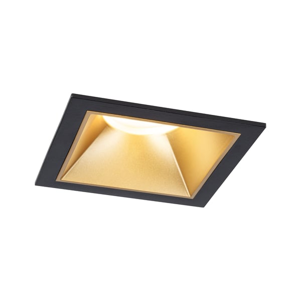 Paulmann Infälld LED lampa 3-Step-Dim Cole Coin IP44 vinkelformad 88x88 mm Coin 3x6W 3x470lm 230V dimbar 2700K Svart, Guld matt