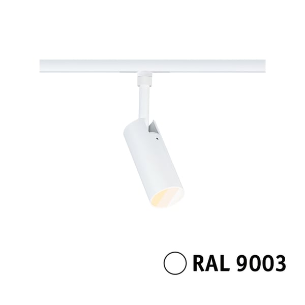 Paulmann URail Spotlight för strömskenor Tubo Enstaka spot 320lm 4W White Select 230V Signal vit