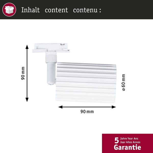 Paulmann URail Spotlight för strömskenor Lirena GU10 max. 10W 230V Signal vit