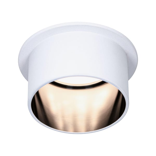Paulmann Infälld LED lampa 3-Step-Dim Gil Coin IP44 rund 68 mm Coin 6W 470lm 230V dimbar 2700K Vit matt, Svart matt