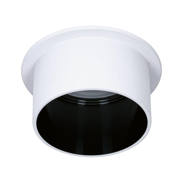 Paulmann Infälld LED lampa 3-Step-Dim Gil Coin IP44 rund 68 mm Coin 6W 470lm 230V dimbar 2700K Vit matt, Svart matt