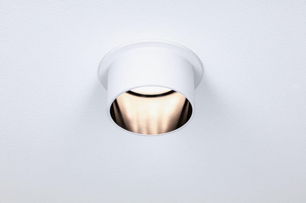 Paulmann Infälld LED lampa 3-Step-Dim Gil Coin IP44 rund 68 mm Coin 6W 470lm 230V dimbar 2700K Vit matt, Svart matt