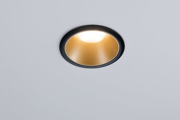 Paulmann Smart Home Zigbee Set Smart Home Zigbee 3.0 Inbyggd lampa Cole + Zigbee Coin IP44 rund 88 mm 3x6W 3x470lm 230V dimmbar 2700K Schwarz/Gold matt