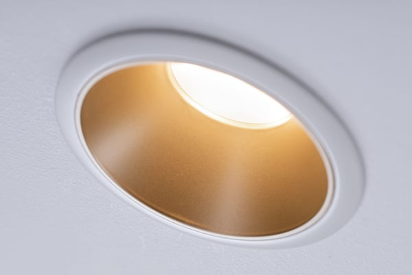 Paulmann Infälld LED lampa 3-Step-Dim Cole Coin IP44 rund 88 mm Coin 6x6W 6x460lm 230V dimbar 2700K Vit, Guld matt