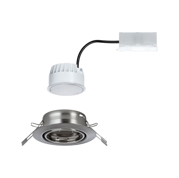 Paulmann Infälld LED lampa Base Coin rund 90 mm 20° Coin 5W 370lm 230V 3000K Järn borstat