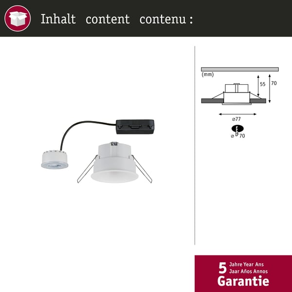 Paulmann Infälld LED lampa Cymbal Coin