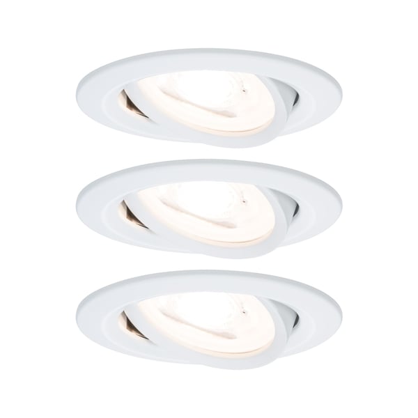 Paulmann Infälld LED lampa Nova rund 84 mm 50° GU10 3x6,5W 3x460lm 230V 2700K Vit matt