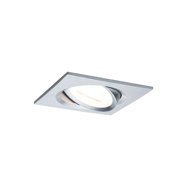 Paulmann Infälld LED lampa Nova Coin vinkelformad 84x84 mm 50° Coin 3x6W 3x470lm 230V 2700K Aluminium vriden