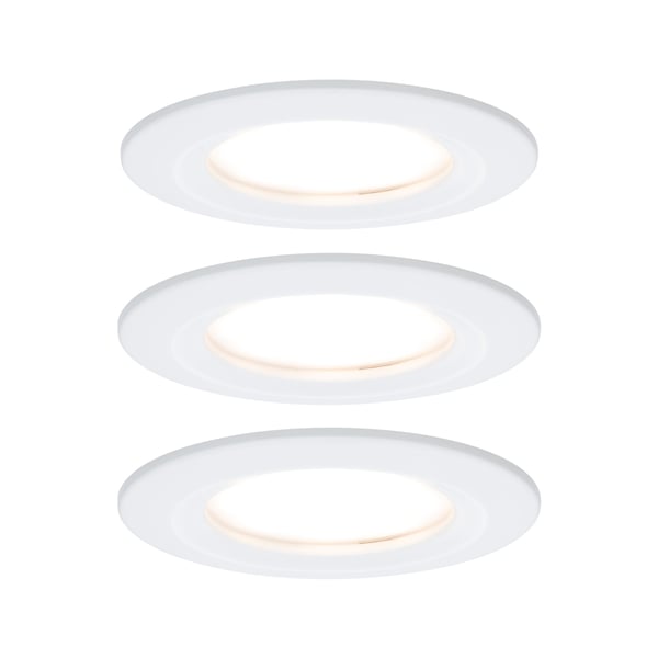 Paulmann Infälld LED lampa Nova Coin IP44 rund 78 mm Coin 3x6W 3x470lm 230V 2700K Vit matt