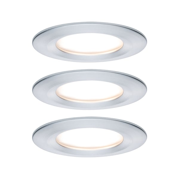 Paulmann Infälld LED lampa Nova Coin IP44 rund 78 mm Coin 3x6W 3x470lm 230V 2700K Aluminium vriden