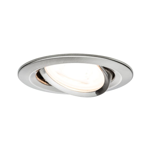 Paulmann Infälld LED lampa 3-Step-Dim Nova rund 84 mm 50° GU10 6,5W 460lm 230V dimbar 2700K Järn borstat