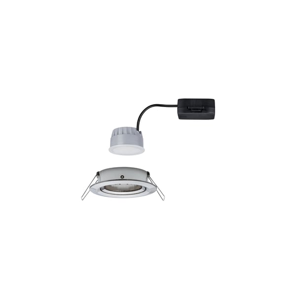 Paulmann Infälld LED lampa 3-Step-Dim Nova Coin 3-stegs dimmer rund 84 mm 50° Coin 6W 470lm 230V dimbar 2700K Järn borstat