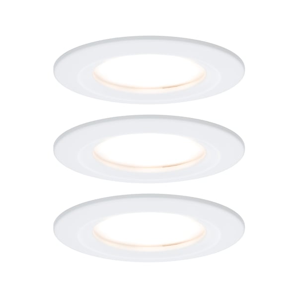 Paulmann Infälld LED lampa 3-Step-Dim Nova Coin IP44 rund 78 mm Coin 3x6W 3x470lm 230V dimbar 2700K Vit matt