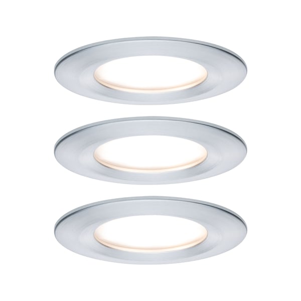 Paulmann Infälld LED lampa 3-Step-Dim Nova Coin IP44 rund 78 mm Coin 3x6W 3x470lm 230V dimbar 2700K Aluminium vriden