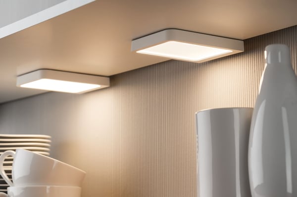 Paulmann LED lampa under skåp Vane 2x8W 105x140 mm 2x430lm 230/12V vinkelformad Vit matt