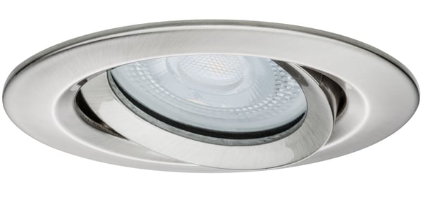 Paulmann Infälld LED lampa Nova Plus IP65 rund 93 mm 30° GU10 6W 470lm 230V dimbar 4000K Järn borstat