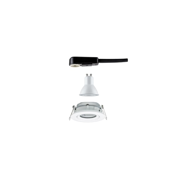 Paulmann Infälld LED lampa Nova Plus IP65 rund 93 mm 30° GU10 6W 470lm 230V dimbar 4000K Vit matt