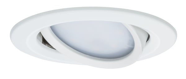 Paulmann Infälld LED lampa Nova Plus Coin IP65 rund 93 mm 30° Coin 6W 470lm 230V dimbar 2700K Vit matt