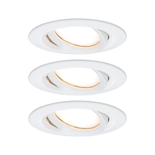 Paulmann Infälld LED lampa Nova Plus Coin IP65 rund 93 mm 30° Coin 3x6W 3x470lm 230V dimbar 2700K Vit matt