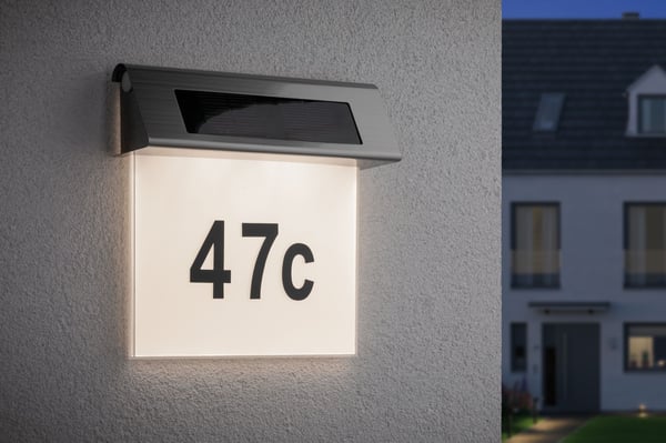 Paulmann Solenergi LED lampa för husnummer Special Line IP44 3000K Rostfritt stål, Vit