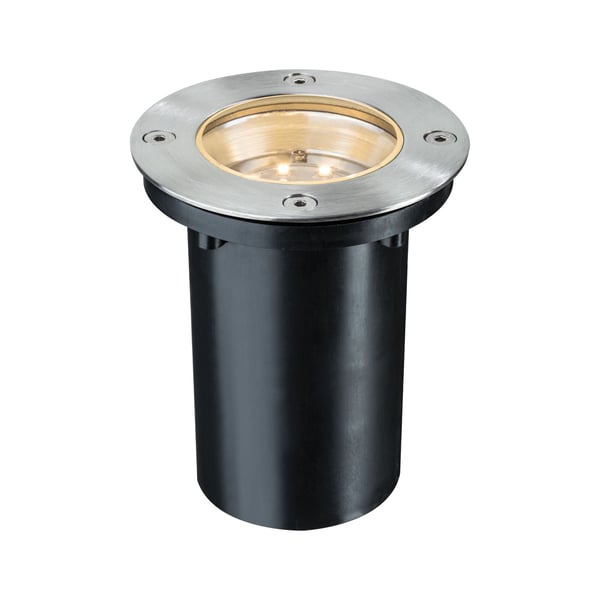 Paulmann LED infälld golvlampa IP67 rund 110 mm 2700K 1,2W 20lm 230V Rostfritt stål Metall