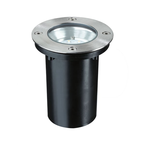 Paulmann LED infälld golvlampa IP67 rund 110 mm 2700K 1,2W 20lm 230V Rostfritt stål Metall
