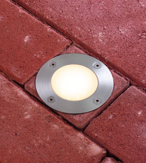 Paulmann LED infälld golvlampa IP67 rund 110 mm 2700K 1,2W 20lm 230V Rostfritt stål Metall