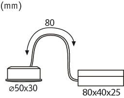 Paulmann LED modul infälld belysning Nova Plus Coin rund 50 mm Coin 6W 470lm 230V dimbar 2700K Satin