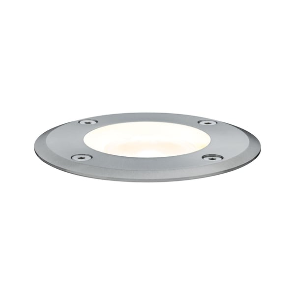 Paulmann LED infälld golvlampa IP67 rund 108 mm 3000K 3,5W 230lm 230V Rostfritt stål Metall