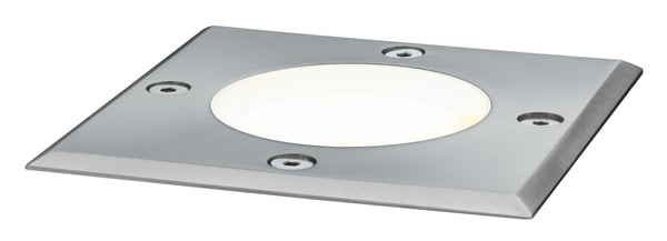 Paulmann LED infälld golvlampa IP67 vinkelformad 108x124 mm 3000K 3,5W 230lm 230V Rostfritt stål Metall