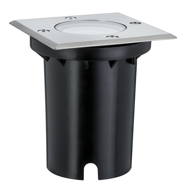 Paulmann LED infälld golvlampa IP67 vinkelformad 108x124 mm 3000K 3,5W 230lm 230V Rostfritt stål Metall