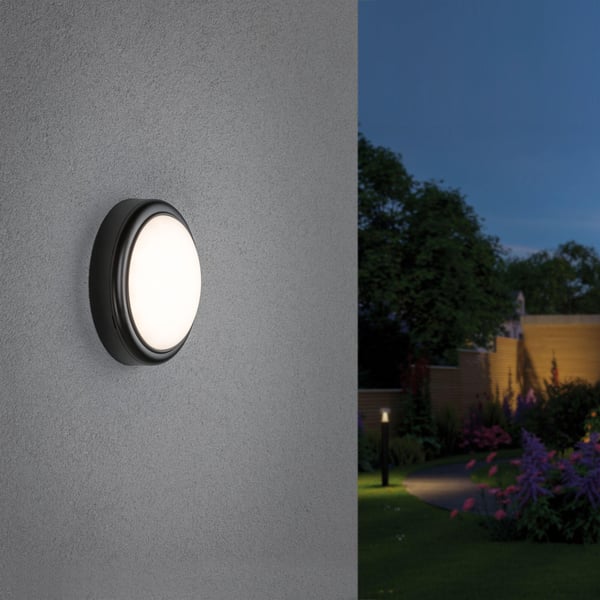 Paulmann LED vägglampa för utomhusbruk IP44 180 mm 3000K 15W 1050lm 230V Grå Plast