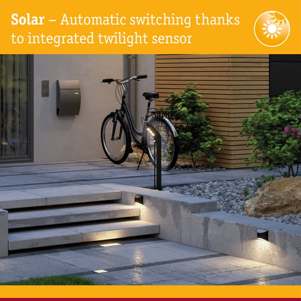 Paulmann Solenergi LED lampa för gångväg Elliot lampa IP44 3000K 5lm Antracit