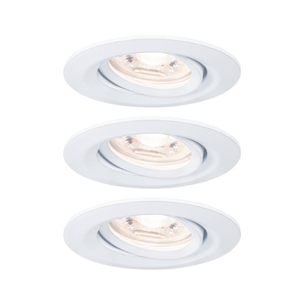Paulmann Infälld LED lampa Nova Mini Coin rund 66 mm 15° Coin 3x4W 3x310lm 230V 2700K Vit matt