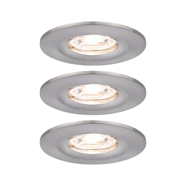 Paulmann Infälld LED lampa Nova Mini Coin IP44 rund 65 mm Coin 3x4W 3x310lm 230V 2700K Järn borstat