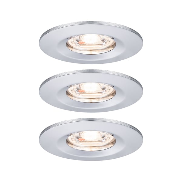 Paulmann Infälld LED lampa Nova Mini Coin IP44 rund 65 mm Coin 3x4W 3x310lm 230V 2700K Krom