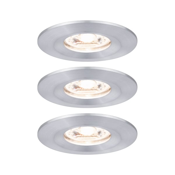 Paulmann Infälld LED lampa Nova Mini Coin IP44 rund 65 mm Coin 3x4W 3x310lm 230V 2700K Aluminium vriden