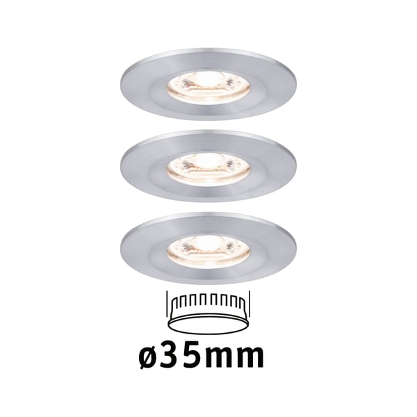 Paulmann Infälld LED lampa Nova Mini Coin IP44 rund 65 mm Coin 3x4W 3x310lm 230V 2700K Aluminium vriden