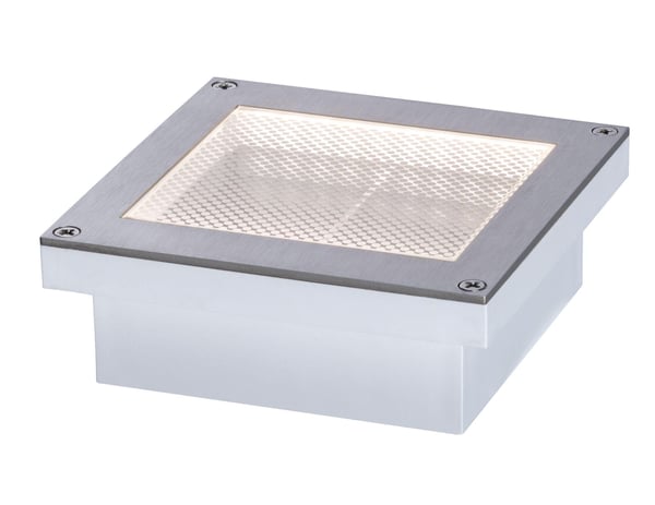 Paulmann LED infälld golvlampa Brick IP67 100x100 mm 3000K 0,8W 25lm 230V Aluminium, Grå Metall, Rostfritt stål