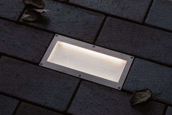 Paulmann LED infälld golvlampa Brick IP67 200x100 mm 3000K 1,6W 50lm 230V Aluminium, Grå Metall, Rostfritt stål