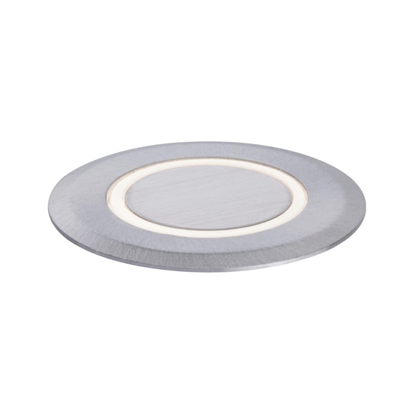 Paulmann House LED infälld golvlampa Varmvit IP67 rund 50 mm 3000K 2W 20lm 230V Rostfritt stål borstat Rostfritt stål, Plast