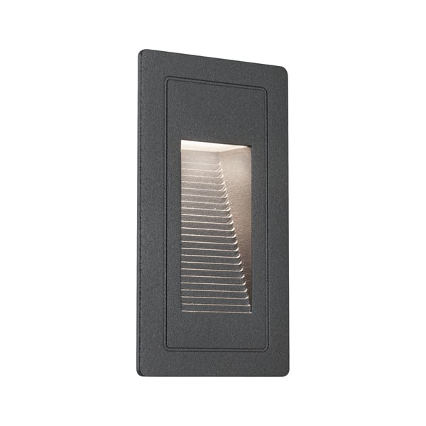Paulmann LED vägglampa för utomhusbruk High IP44 vinkelformad 103x62 mm 3000K 4W 30lm 230V Svart Aluminium