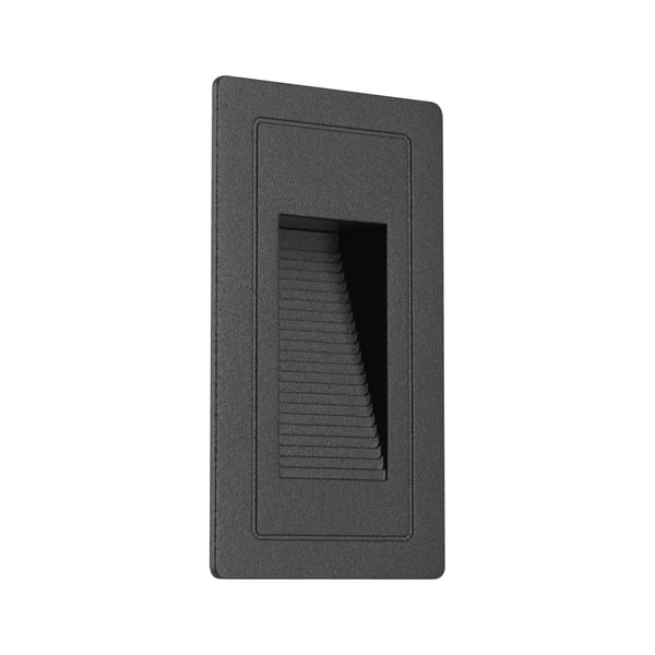 Paulmann LED vägglampa för utomhusbruk High IP44 vinkelformad 103x62 mm 3000K 4W 30lm 230V Svart Aluminium