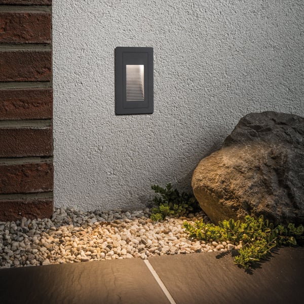 Paulmann LED vägglampa för utomhusbruk High IP44 vinkelformad 103x62 mm 3000K 4W 30lm 230V Svart Aluminium