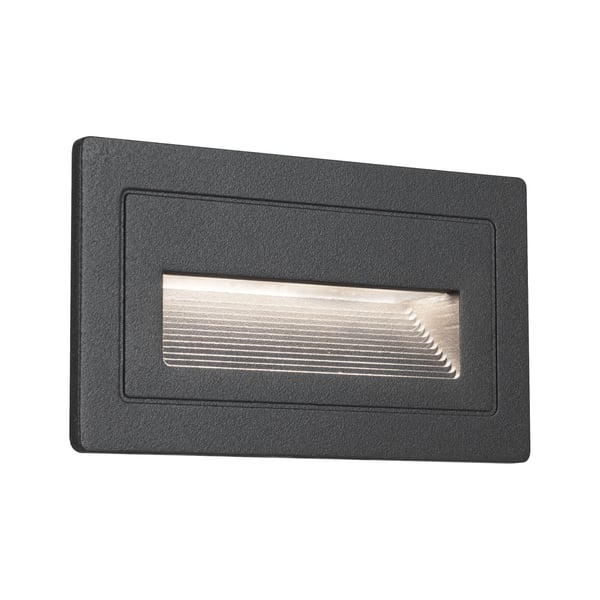 Paulmann LED vägglampa för utomhusbruk Long IP44 vinkelformad 103x62 mm 3000K 4W 30lm 230V Svart Aluminium
